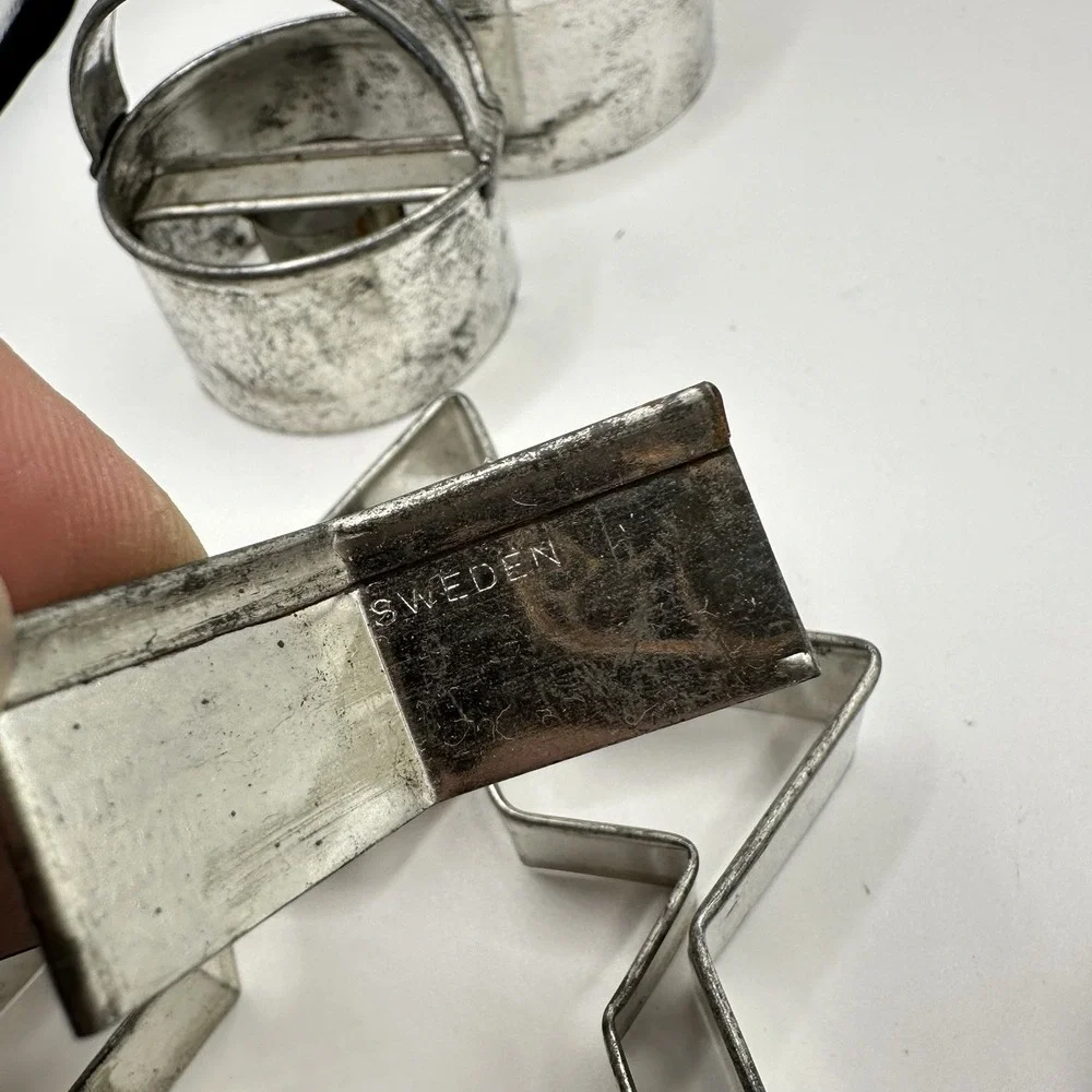 VTG Lot 9 Handles Tala Graduated‎ Nesting Tin Biscuit Pastry Cutters Tala Star